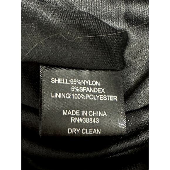 Sam Edelman Midi Dress Lace Design Cut Out Back Side Zip Closure Black W 2 NWOT - Picture 9 of 9